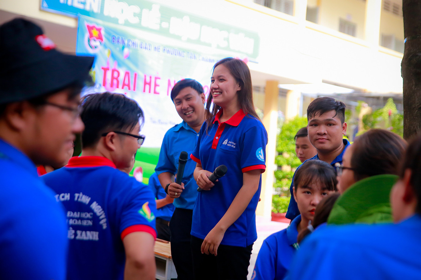 Chị Bảo Yến khi tham gia các hoạt động Đoàn - Hội tại Trường