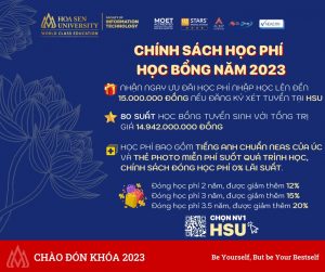 CHÍNH SÁCH HỌC PHÍ – HỌC BỔNG NĂM 2023 TẠI HSU