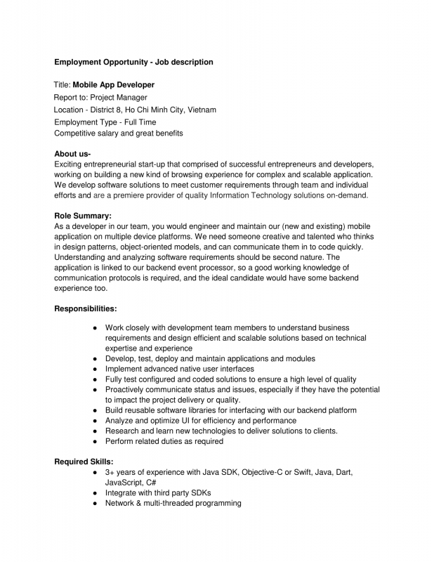 Mobile App Developer_Entrepreneurial startup Doanh nghiệp & việc làm