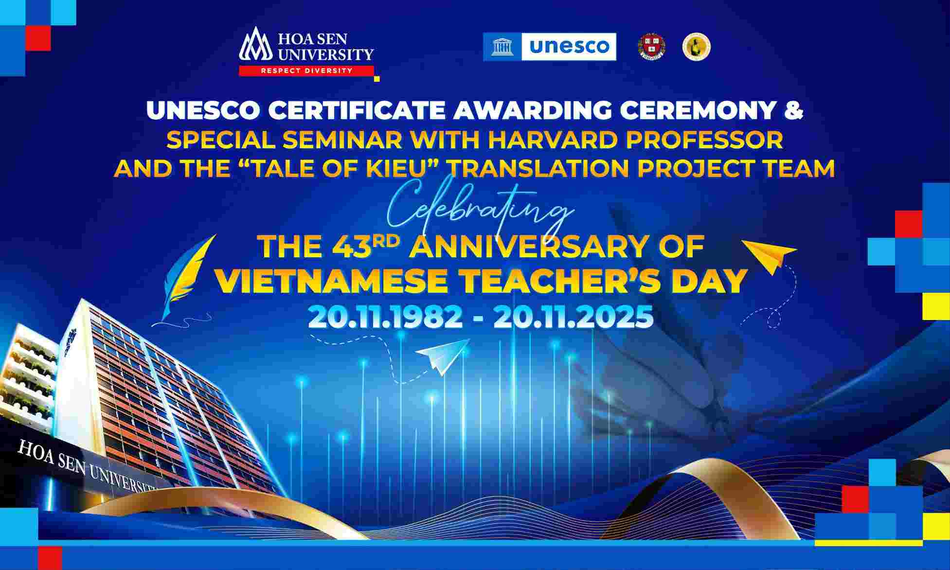 UNESCO Certificate & Seminar with Harvard Professor and the Tale of Kieu Translation Project team
