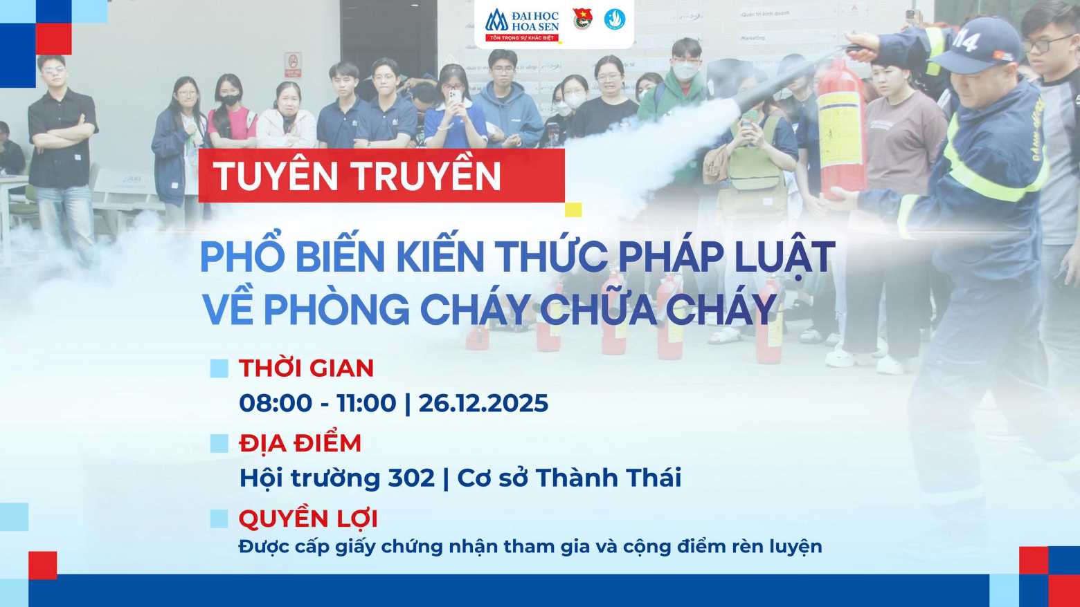 Tham gia buổi tuyên truyền phổ biến kiến thức về phòng cháy chữa cháy
