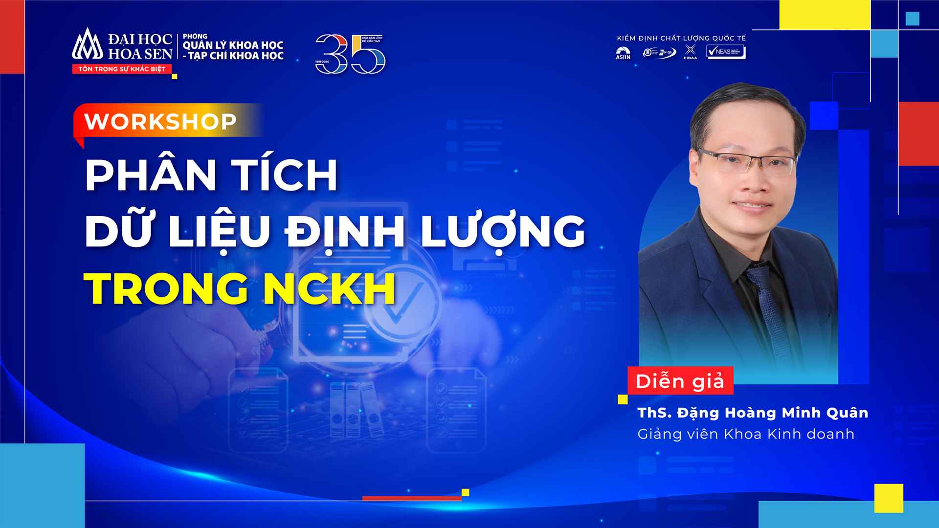 Workshop: Phân tích Dữ liệu Định lượng trong Nghiên cứu Khoa học