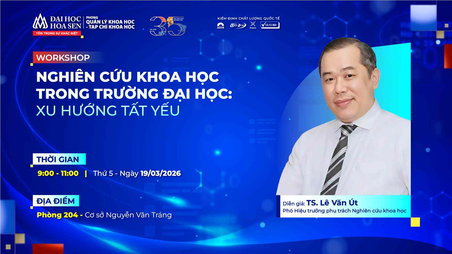 Chuỗi Workshop: “Phát triển nghiên cứu khoa học trong trường đại học”