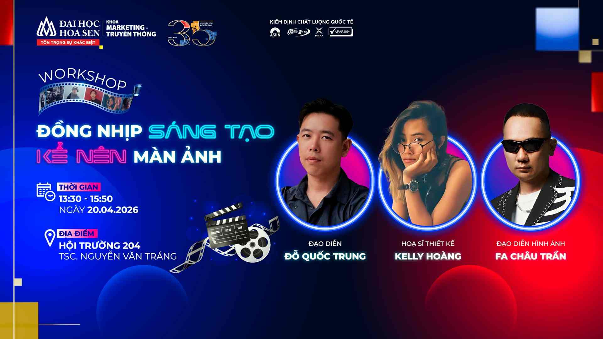 Workshop “Đồng nhịp sáng tạo & kể nên màn ảnh” cùng chuyên gia điện ảnh