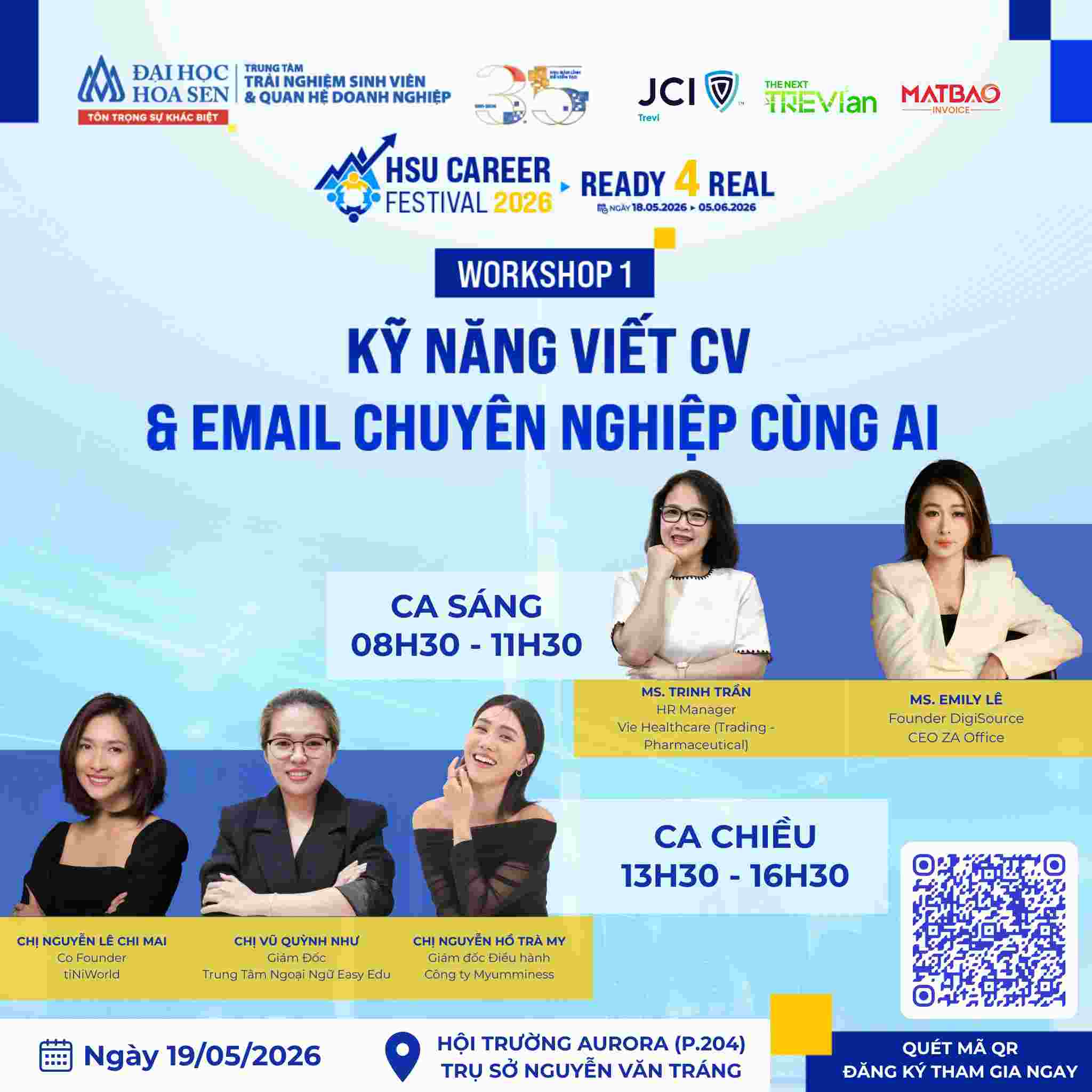 HSU Career Festival 2026 khởi động chuỗi workshop “Làm chủ AI – Chinh phục nhà tuyển dụng”