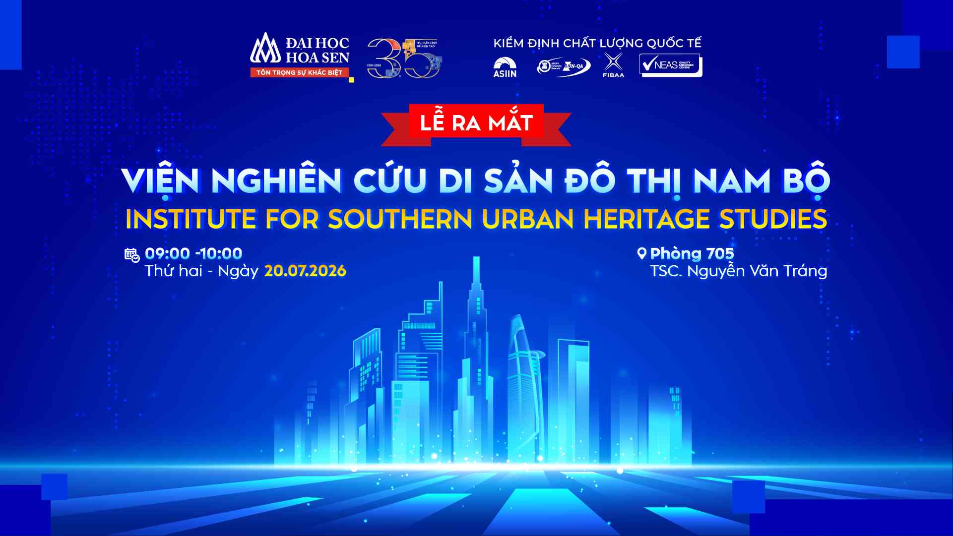 Đại học Hoa Sen ra mắt Viện Nghiên cứu Di sản Đô thị Nam Bộ, thúc đẩy nghiên cứu và bảo tồn di sản đô thị