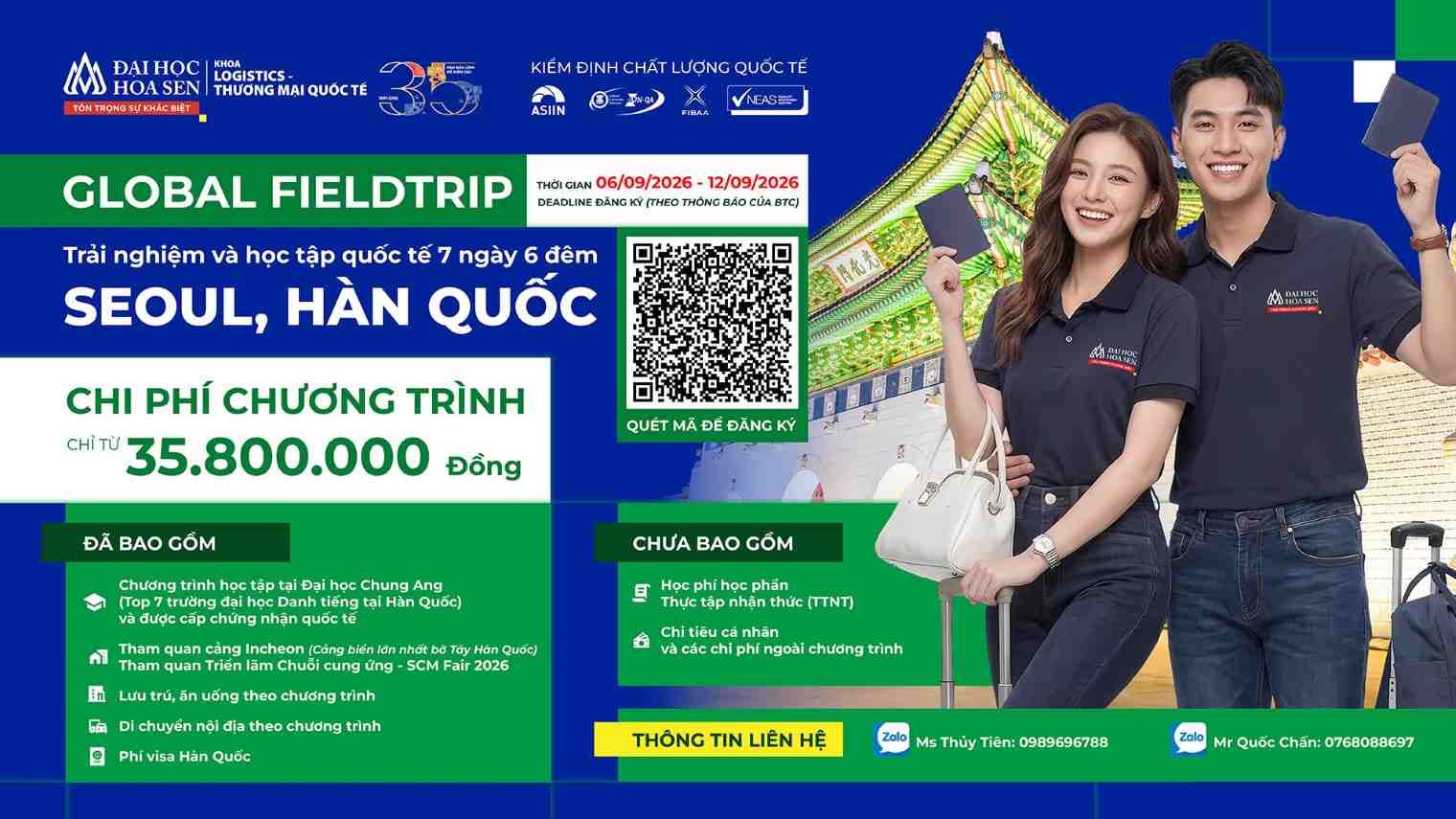 GLOBAL FIELD TRIP HÀN QUỐC 2026: Hành trình học tập và hội nhập quốc tế