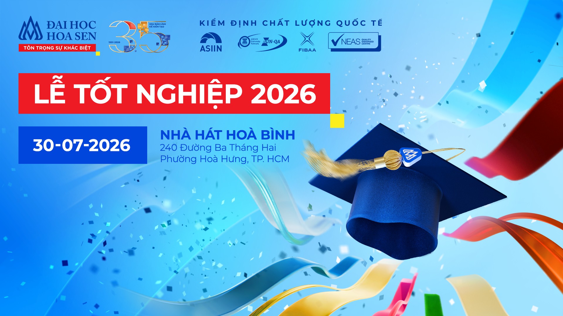 Lễ Tốt nghiệp Đại học Hoa Sen lần thứ 45: Ngày thanh xuân được gọi tên