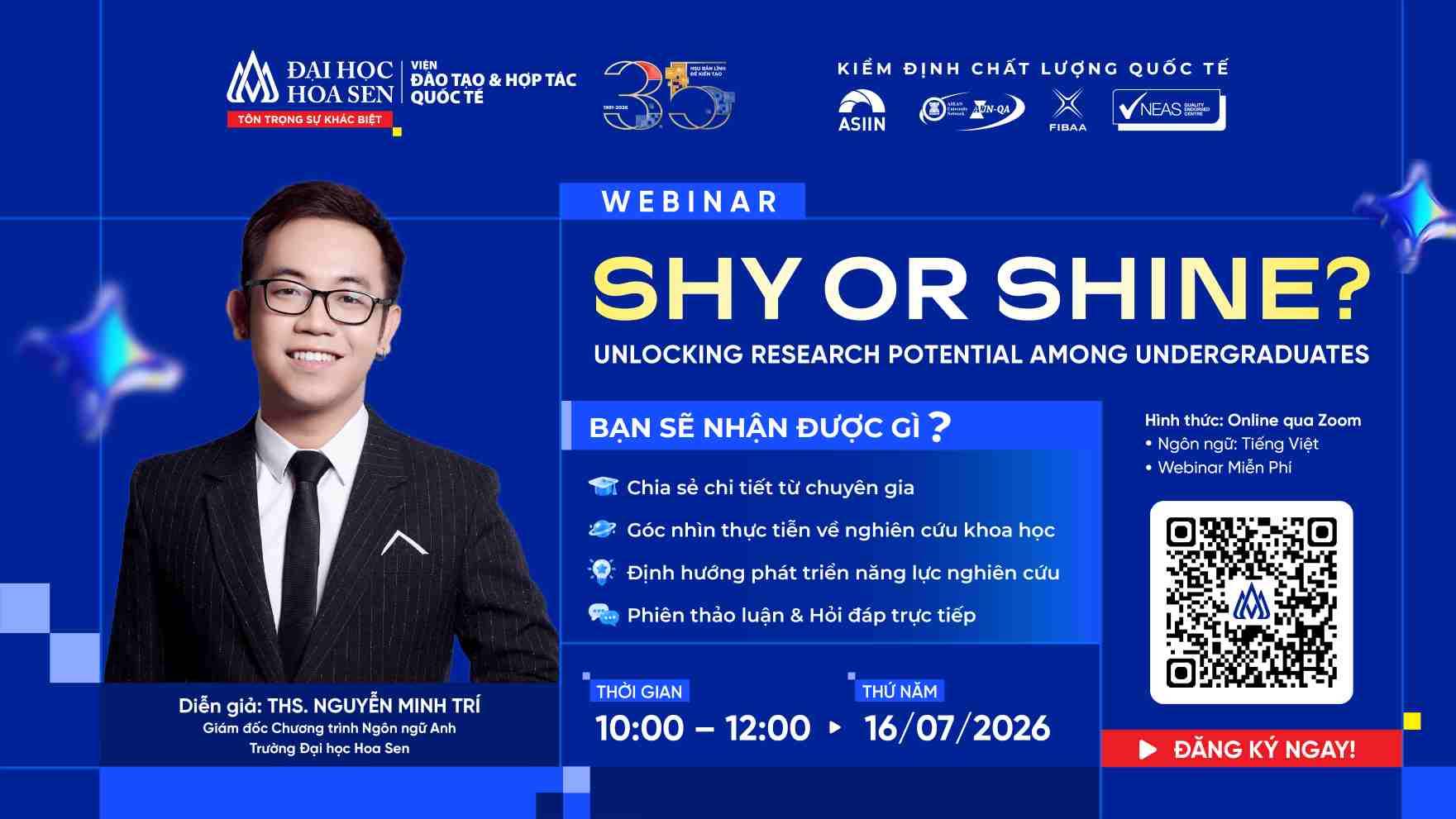 Webinar “Shy or Shine?: Unlocking Research Potential Among Undergraduates”