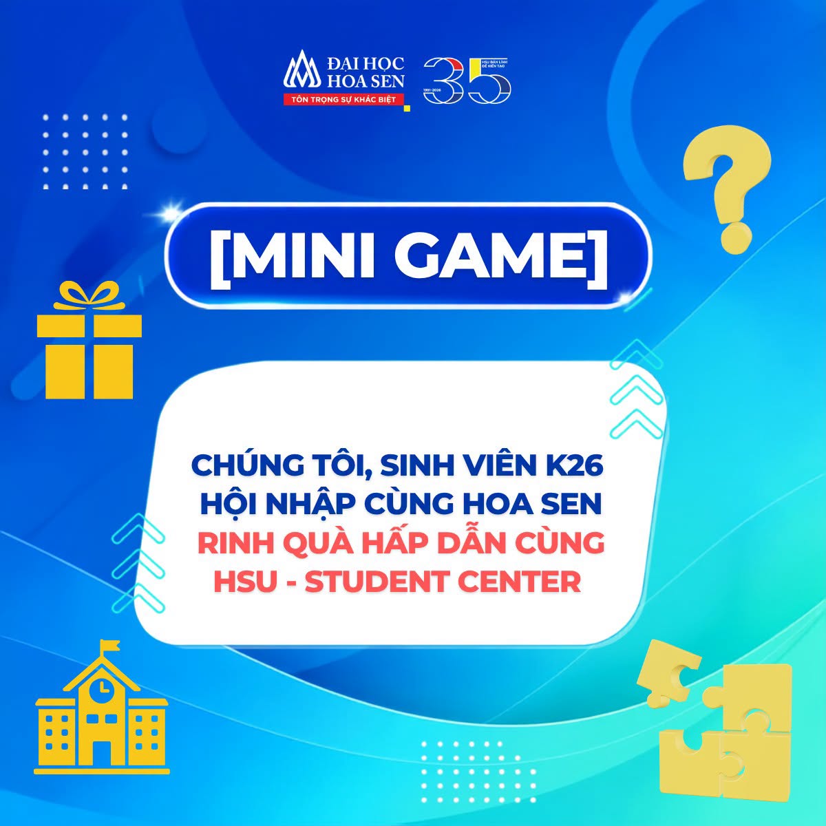 [MINIGAME] Thử thách hiểu HSU, rinh quà hấp dẫn