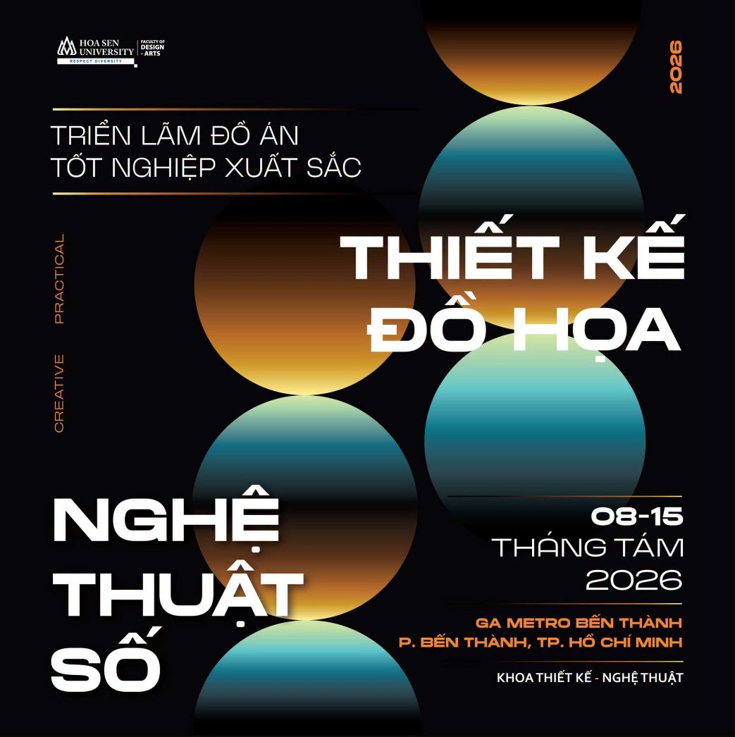 Đồ án tốt nghiệp sinh viên Thiết kế Đồ họa và Nghệ thuật số được triển lãm tại ga Metro Bến Thành
