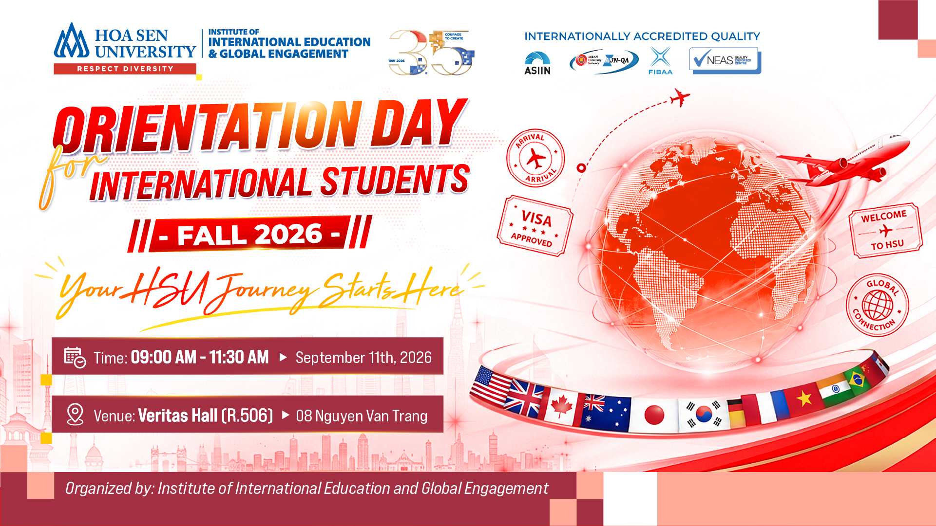 Orientation Day for International Students - Fall 2026: Chào đón sinh viên quốc tế đến với HSU