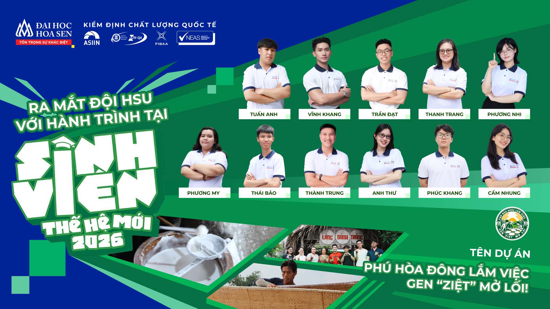 HSU sẵn sàng cổ vũ đội thi tại Sinh viên thế hệ mới 2026