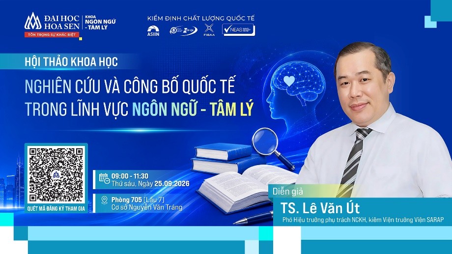 Hội thảo “Nghiên cứu và công bố quốc tế”: mở hướng nghiên cứu mới cho giảng viên Khoa Ngôn ngữ – Tâm lý