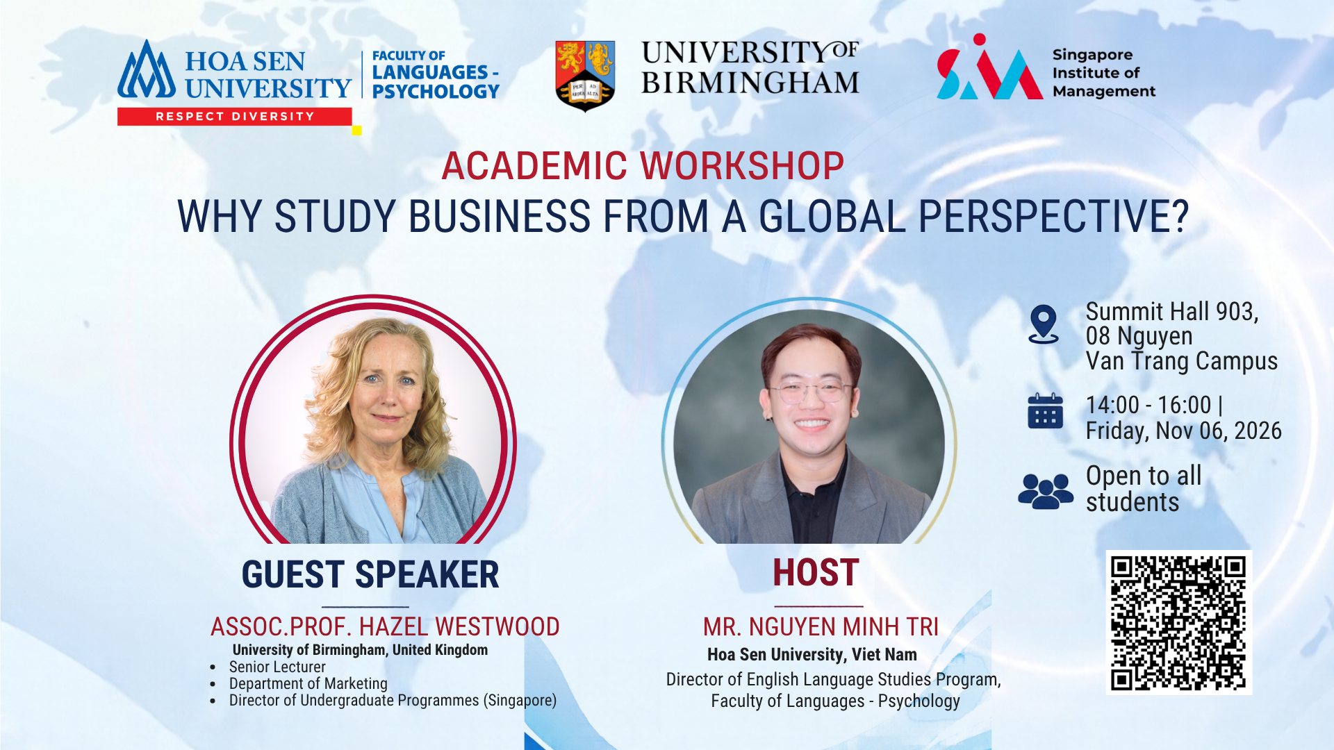 Workshop với chủ đề: “Why study Business from a global perspective?”