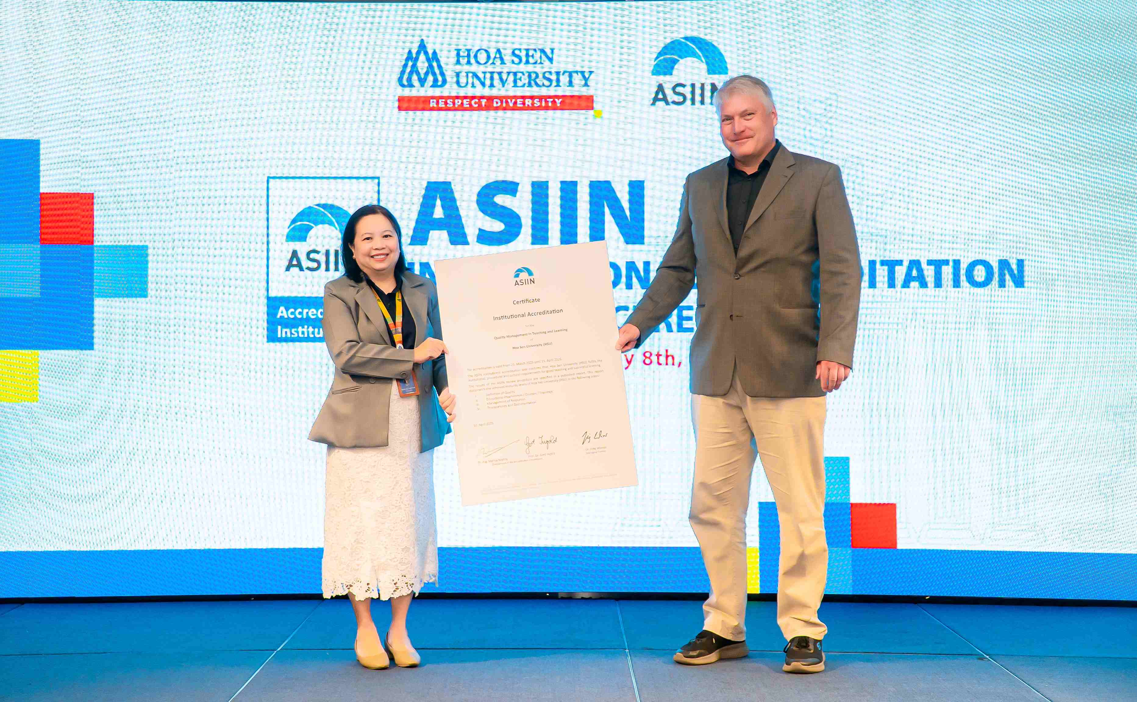 Chúc mừng Trường Đại học Hoa Sen đạt kiểm định quốc tế ASIIN (châu Âu) cấp cơ sở giáo dục