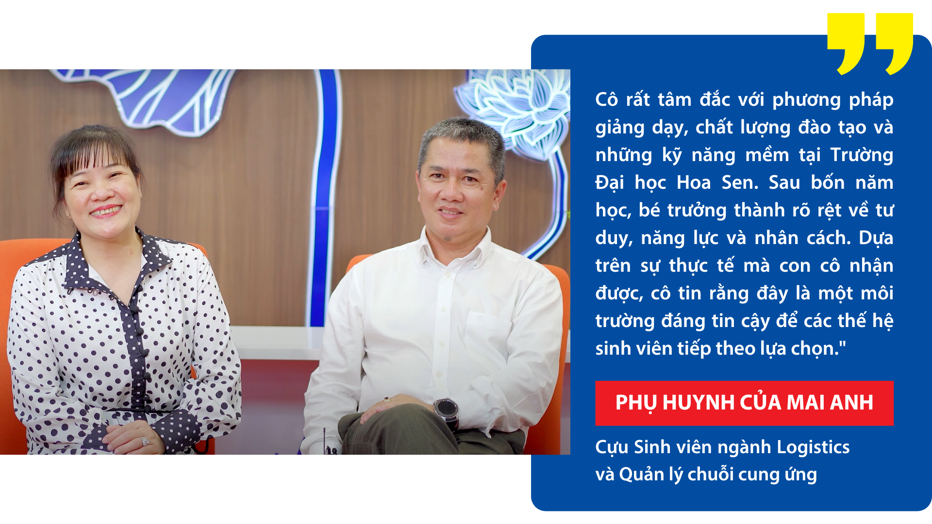 Phụ huynh tin tưởng lựa chọn ngành Logistics tại Hoa Sen.