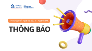 Thông tin các mốc thời gian nộp báo cáo thực tập nhận thức ngành Marketing HK 2333
