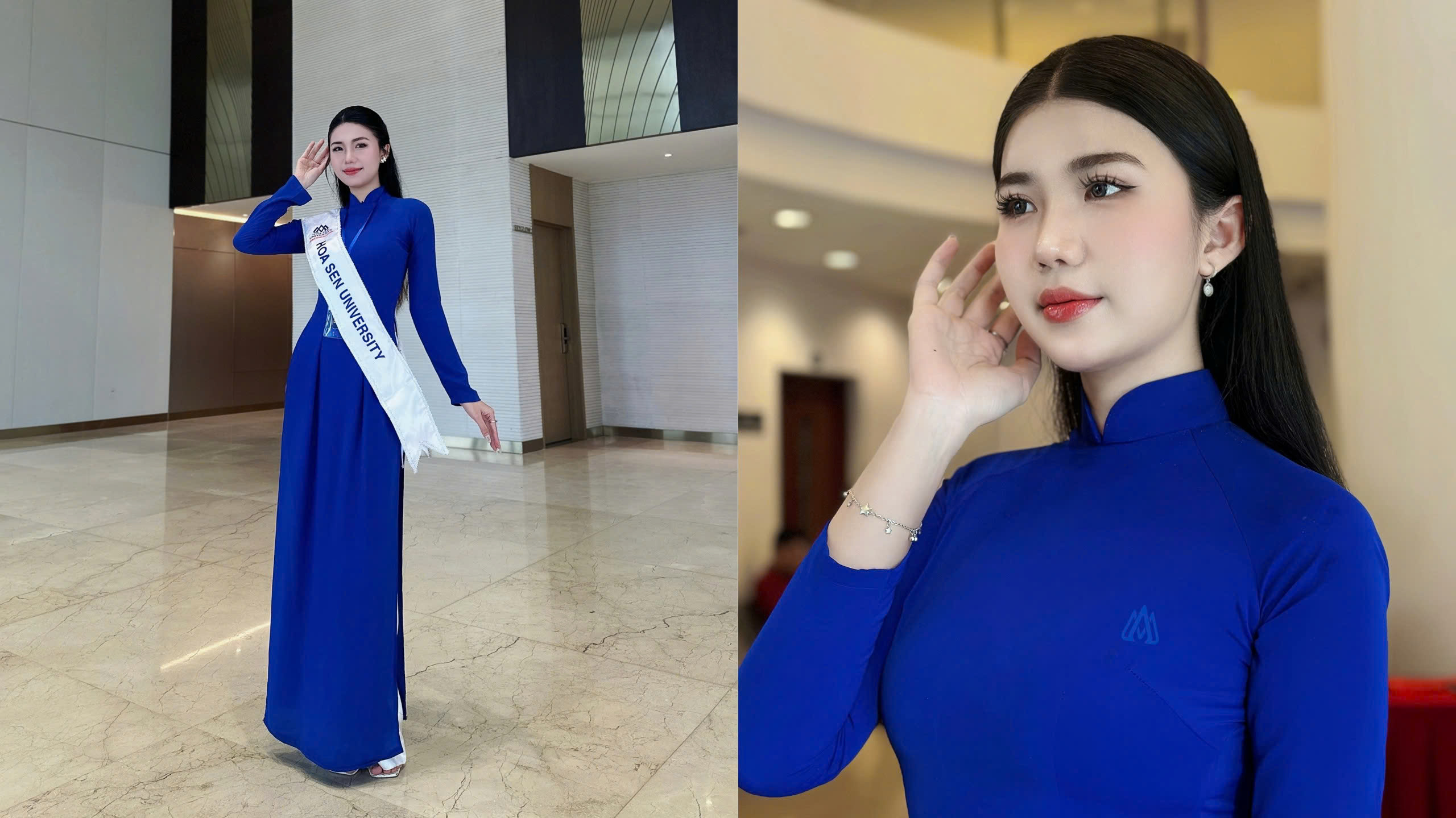 Minh Thư là thành viên CLB Lễ tân HSU, góp mặt trong nhiều sự kiện lớn của Trường