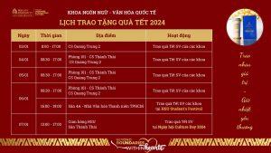 NEW YEAR’S GIFTS SCHEDULE 2024