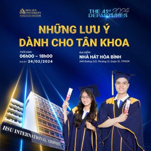 [HSU GRADUATION CEREMONY] NOTES FOR THE NEW FACULTY TO CONVENIENTLY ‘DEPART’ WITH THE 41ST DEPARTURES