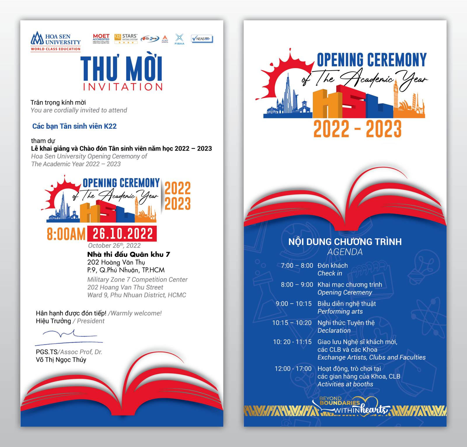 LỄ KHAI GIẢNG & CHÀO ĐÓN TÂN SINH VIÊN NĂM HỌC 2022 - 2023