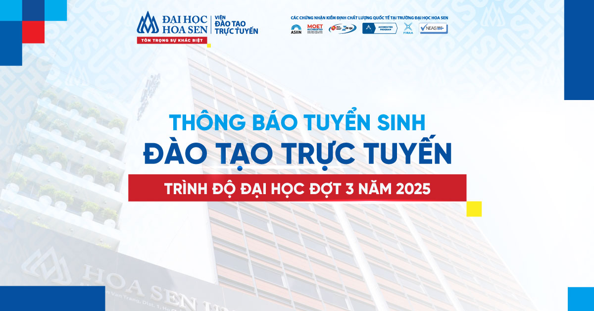 Tuyển sinh Đào tạo trực tuyến trình độ Đại học Đợt 3 năm 2025