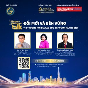 THE ENTREPRENEUR TALK 08/12/2023: TRƯỜNG ĐẠI HỌC HOA SEN LAN TỎA TINH THẦN GIẢI THƯỞNG THƯƠNG HIỆU VÀNG TP.HCM LẦN THỨ 4 NĂM 2023 ĐẾN SINH VIÊN, HỌC VIÊN