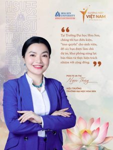 PGS.TS VÕ THỊ NGỌC THÚY – HIỆU TRƯỞNG TRƯỜNG ĐẠI HỌC HOA SEN LÀ 1 TRONG 11 ĐẠI DIỆN CỦA GƯƠNG MẶT VIỆT NAM 2023