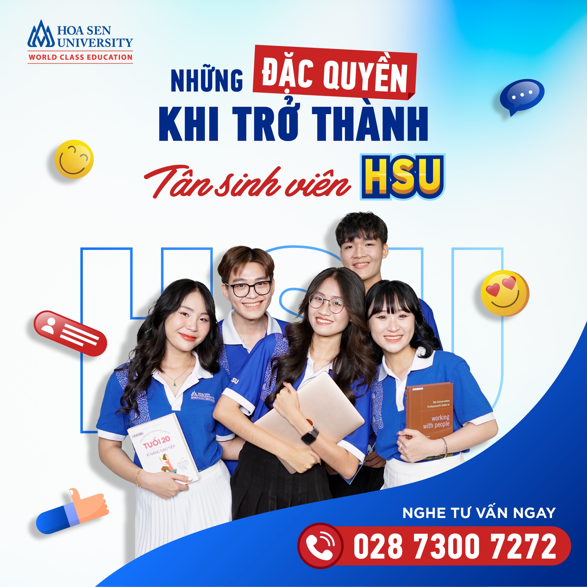 Tân sinh viên HSU nhận nhiều đặc quyền khi theo học tại trường