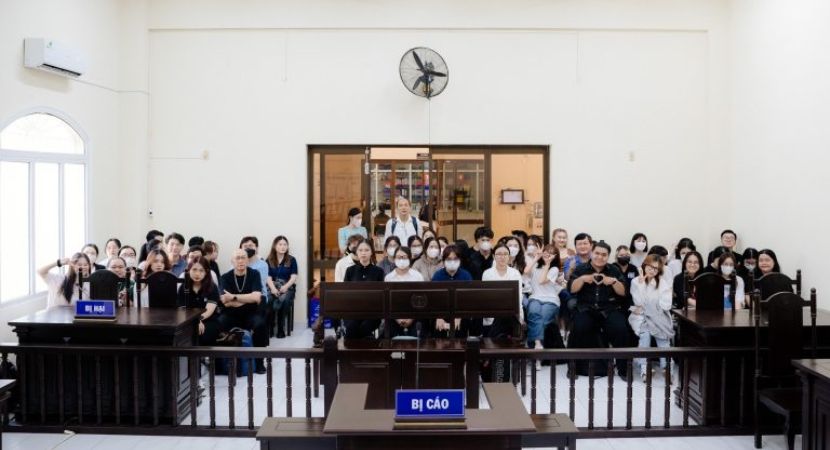Sinh viên ngành Luật Đại học Hoa Sen tham gia các phiên tòa giả định