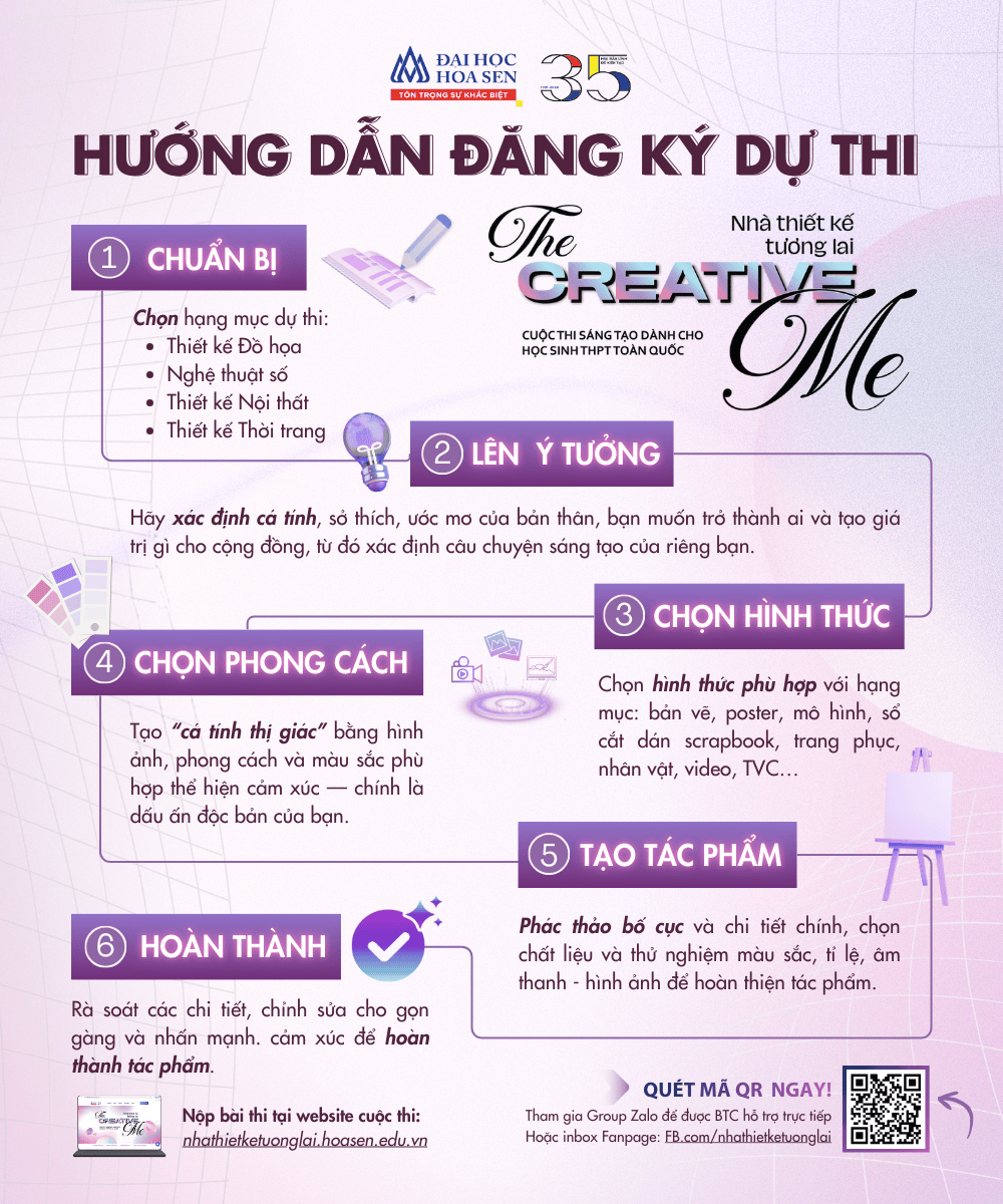 Hướng dẫn đăng ký dự thi Nhà thiết kế tương lai 2026