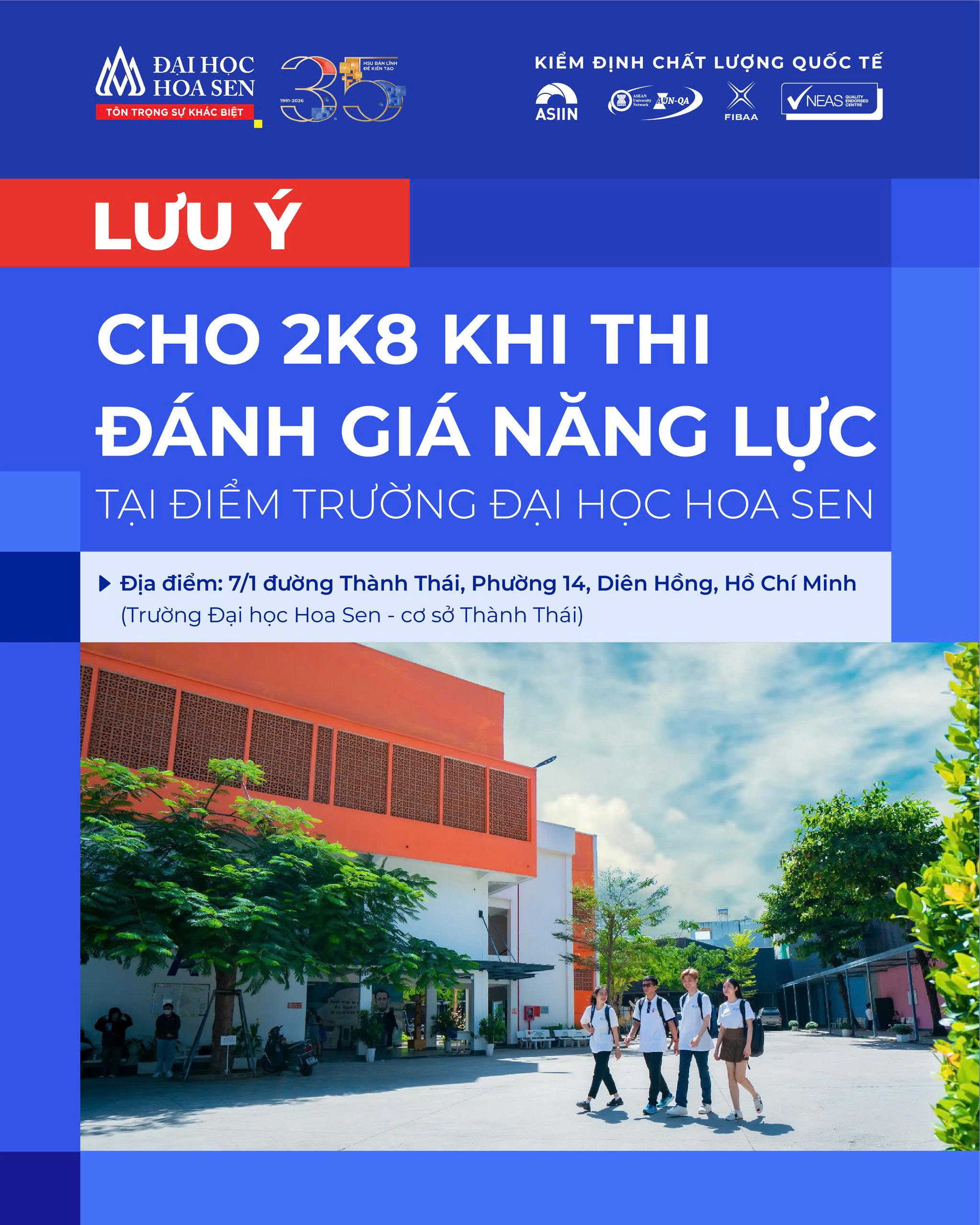 Những lưu ý cho 2k8 trước kỳ thi ĐGNL ĐH Quốc gia TP.HCM 2026