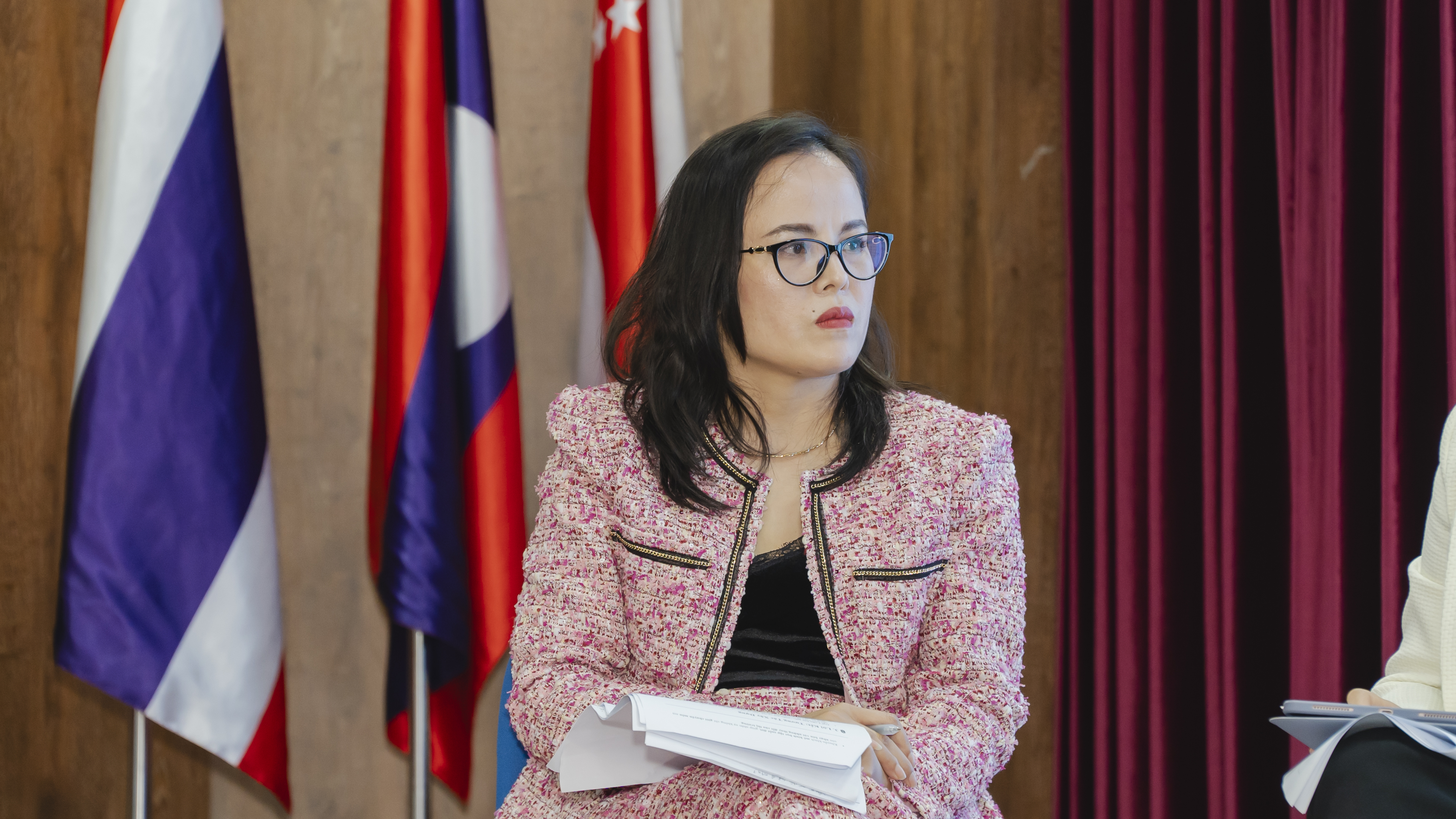 TS. Nguyễn Thùy Giang - GĐCT Quản trị nhân lực HSU tại buổi trò chuyện cùng Bà Tôn Nữ Thị Ninh