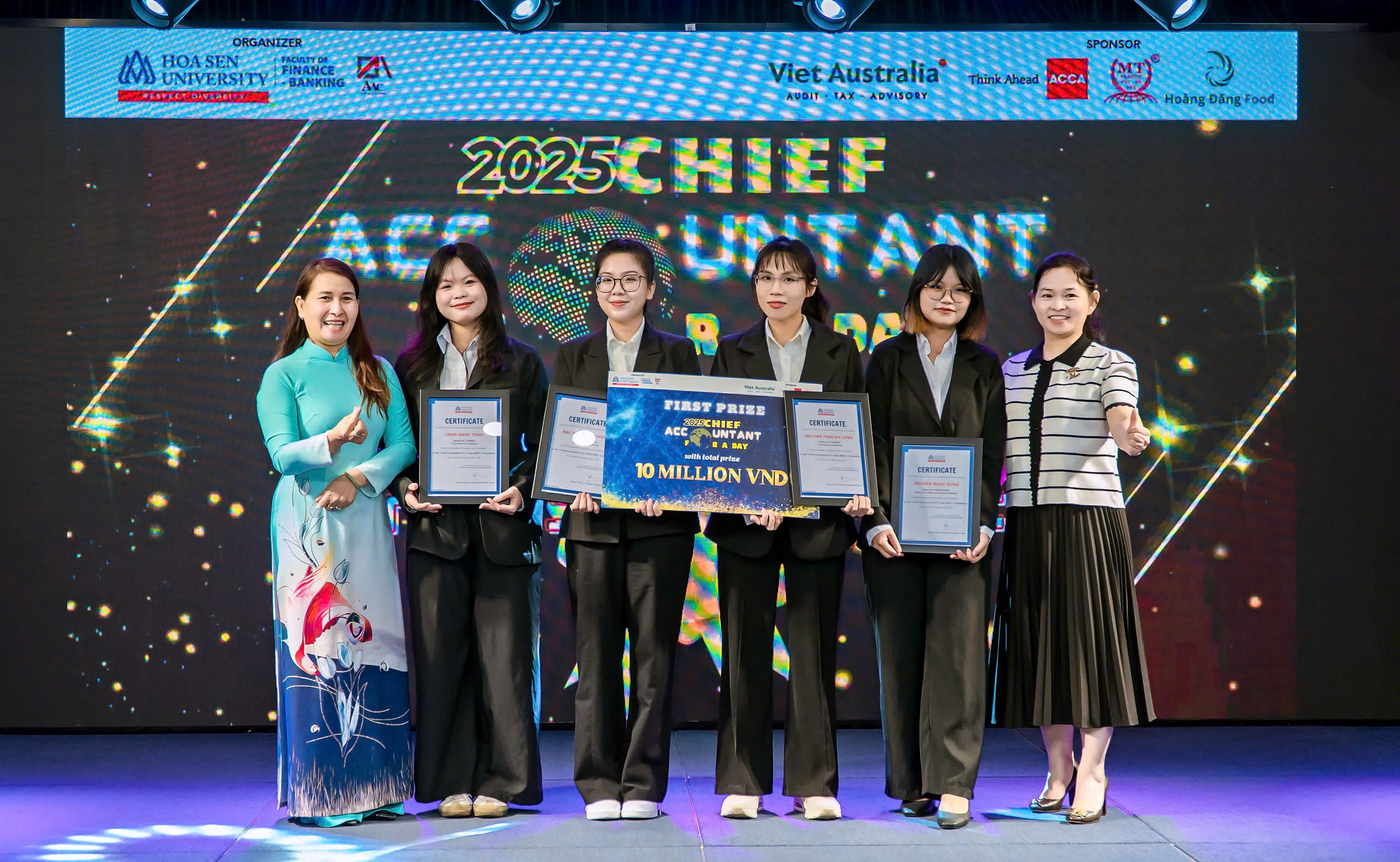 Mỹ Uyên - sinh viên ngành Kế toán HSU là Quán quân cuộc thi “Một ngày làm kế toán trưởng 2025