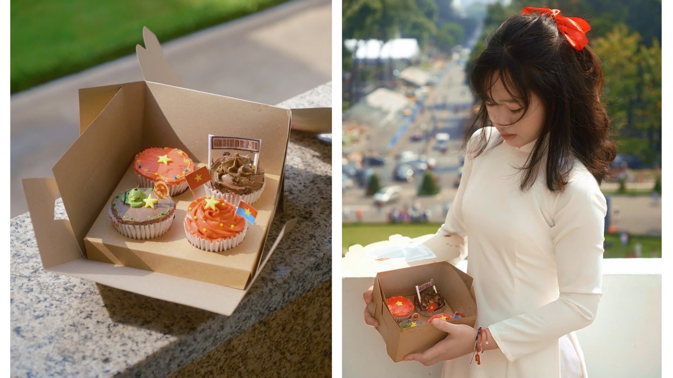 BST bánh “Độc lập” của dự án bếp bánh Sugary Sparks do Khánh Hạ thiết kế