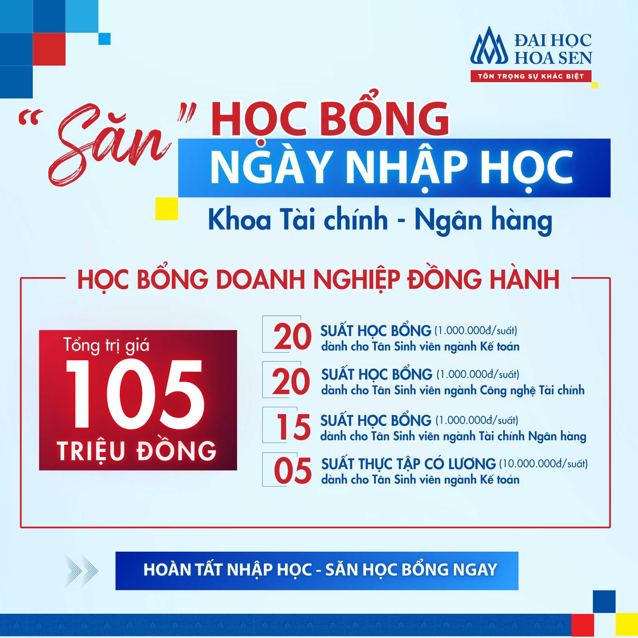 Săn học bổng trong Ngày nhập học