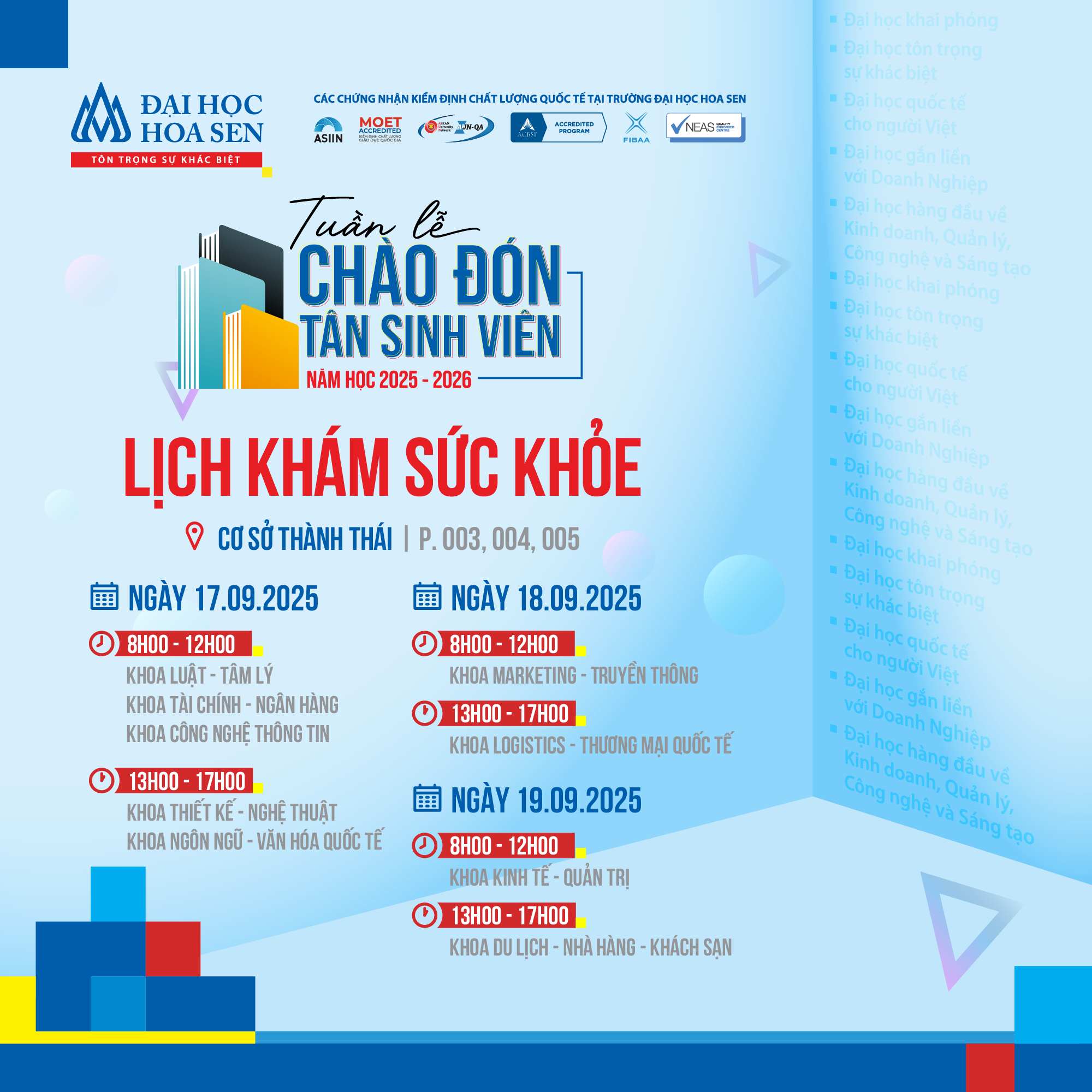 Tuần lễ Chào đón Tân sinh viên HSU 2025