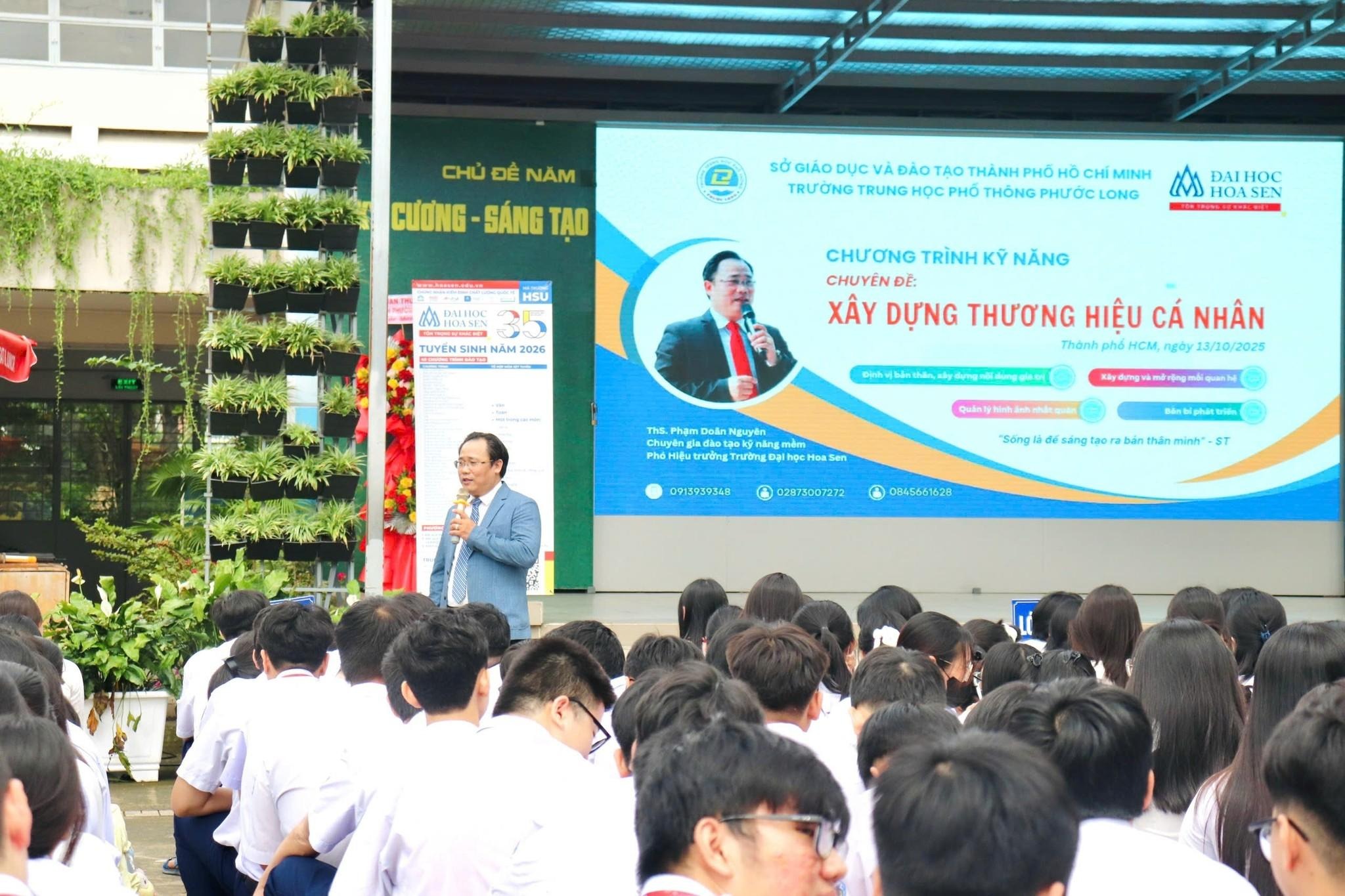 "Xây dựng thương hiệu cá nhân” – Trường THPT Phước Long cùng HSU gieo mầm tương lai