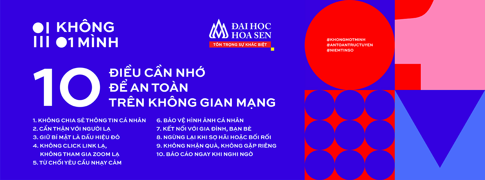 Sinh viên HSU đồng hành cùng Chiến dịch “Không một mình” – Cùng nhau an toàn trực tuyến