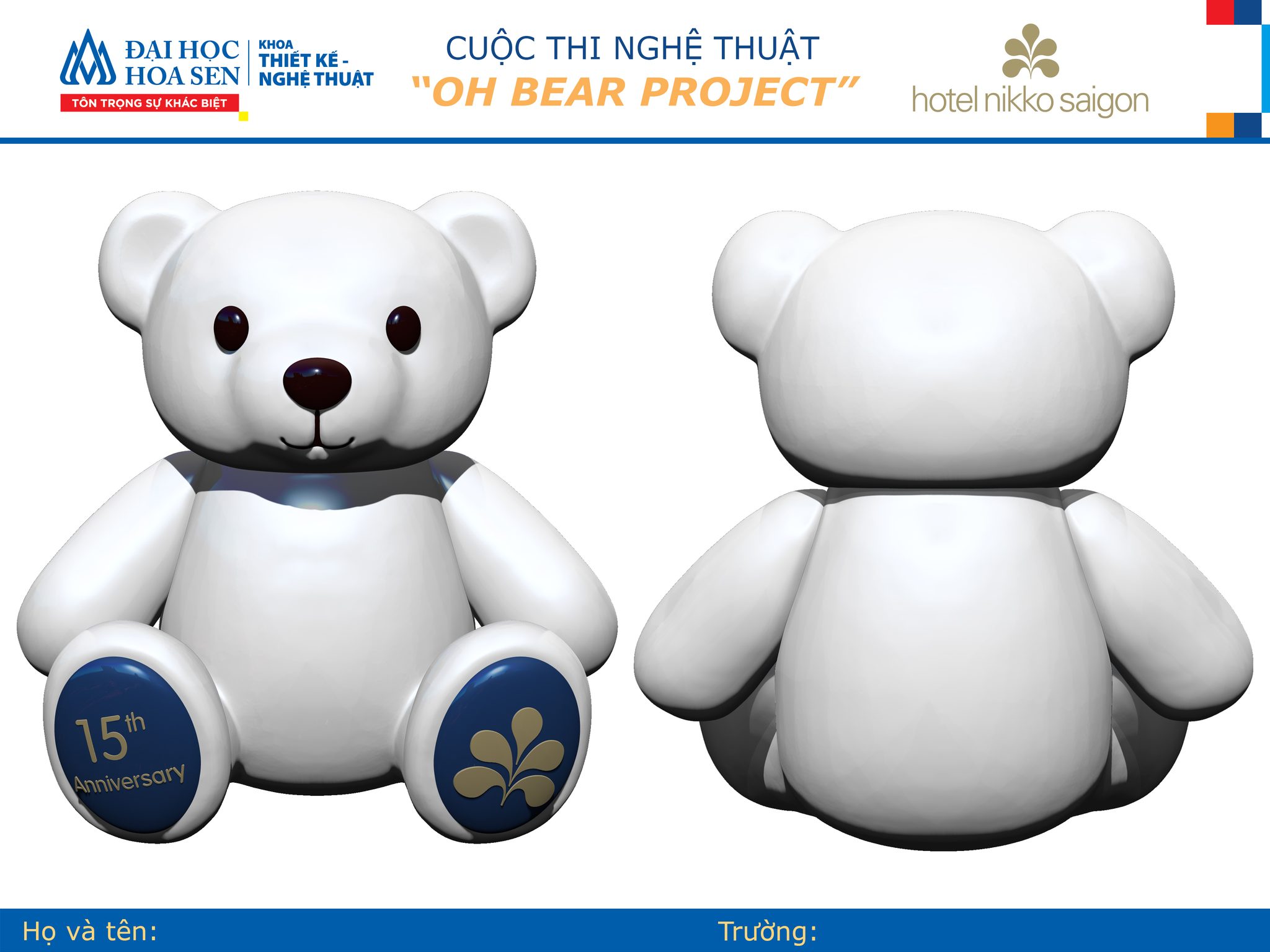 Khoa Thiết kế Nghệ thuật HSU kết hợp cùng Hotel Nikko khởi động dự án nghệ thuật “Gấu OH”