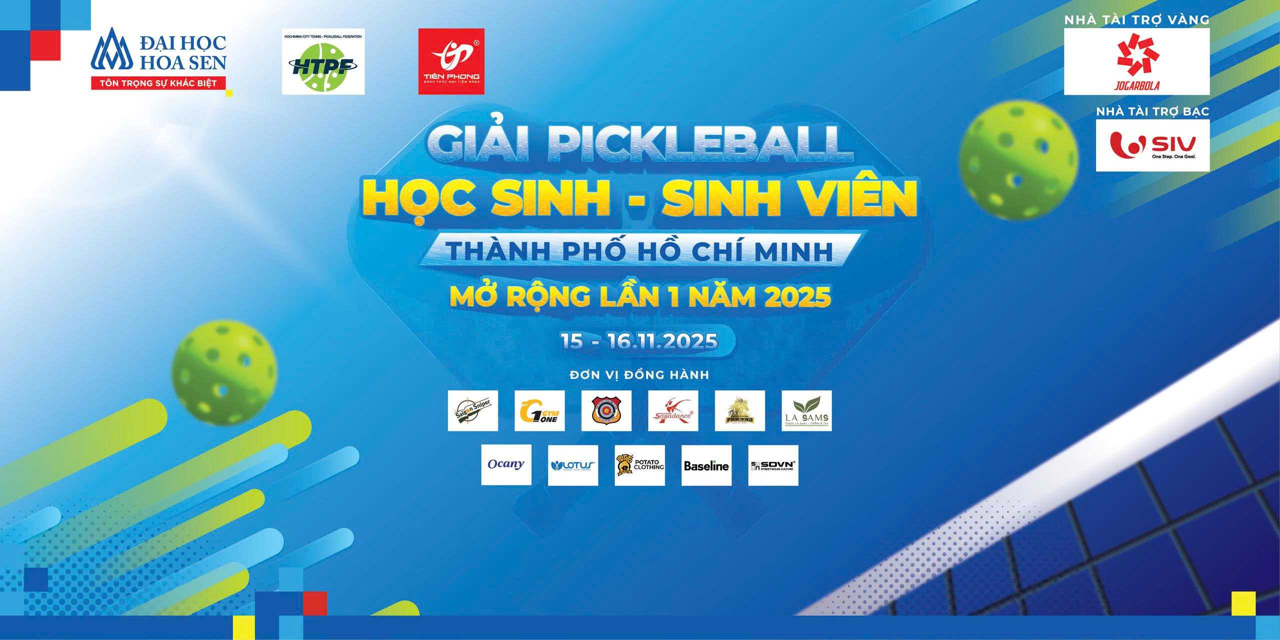 Giải Pickleball Học sinh – Sinh viên TP.HCM mở rộng lần 1