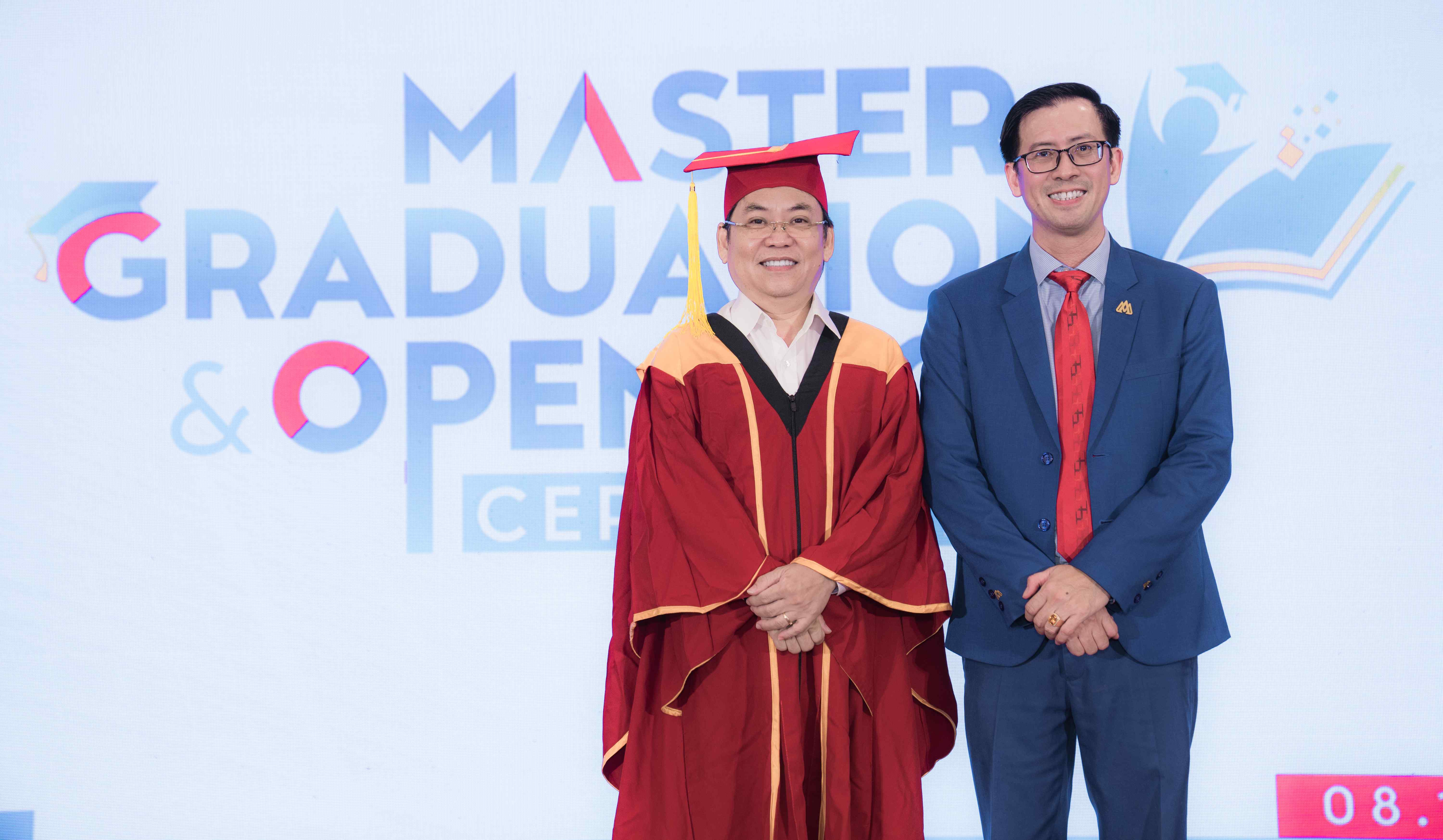 Lễ tốt nghiệp thạc sĩ, lễ khai giảng 2025-2026- Viện sau đại học và Lãnh đạo Đại học Hoa Sen