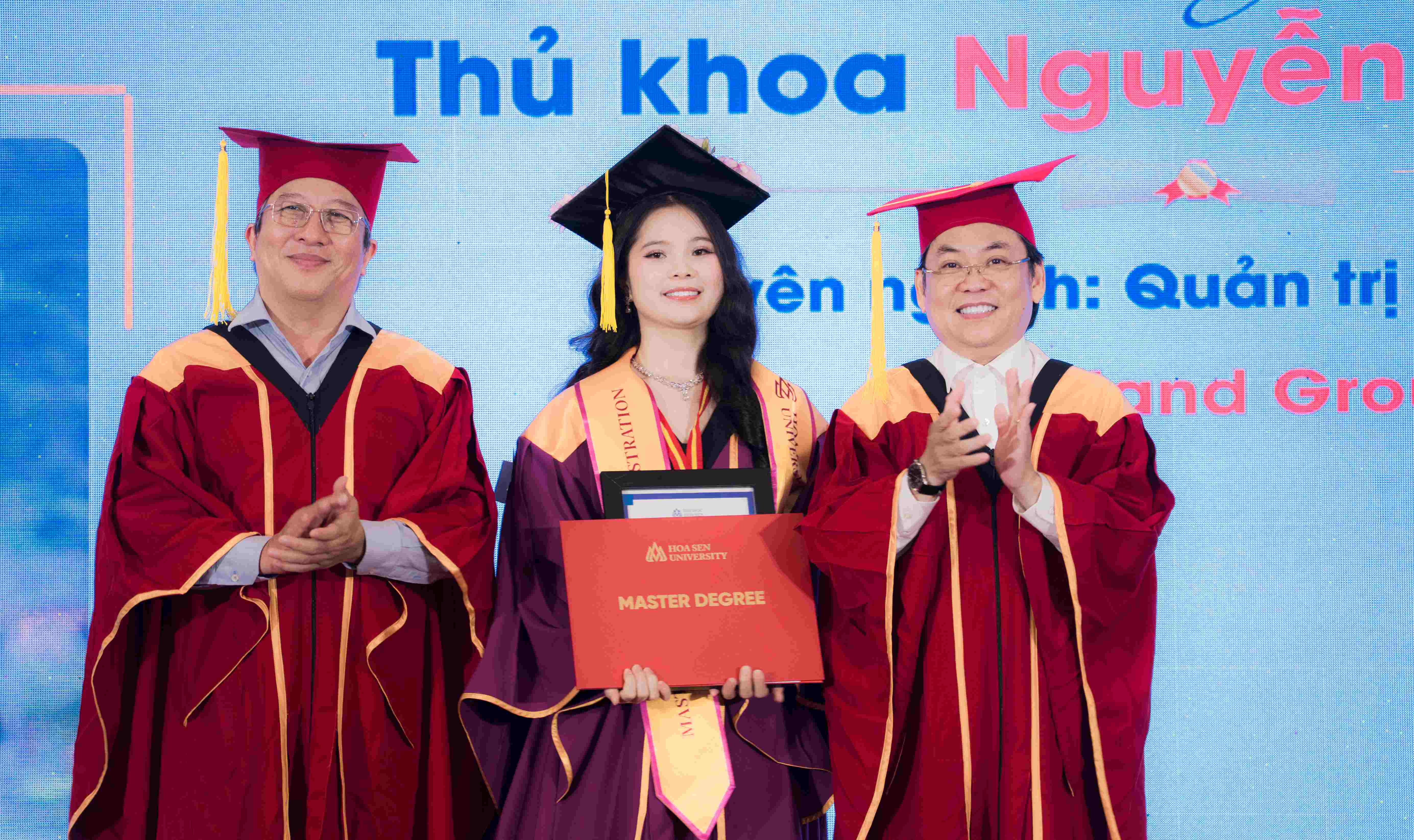Lễ tốt nghiệp thạc sĩ, lễ khai giảng 2025-2026- Viện sau đại học và Lãnh đạo Đại học Hoa Sen