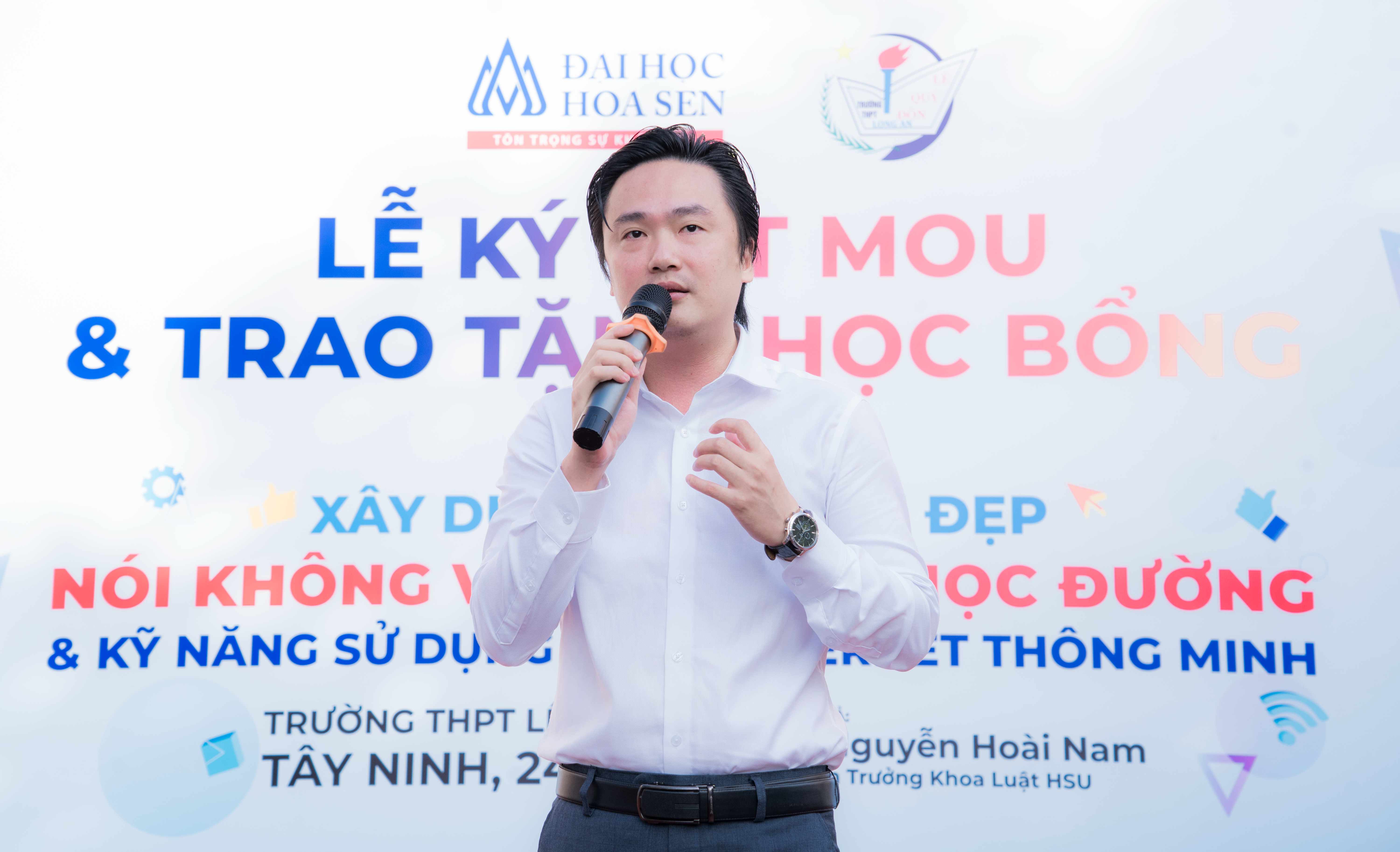 HSU đồng hành cùng THPT Lê Quý Đôn qua hoạt động trao học bổng và giáo dục an toàn học đường