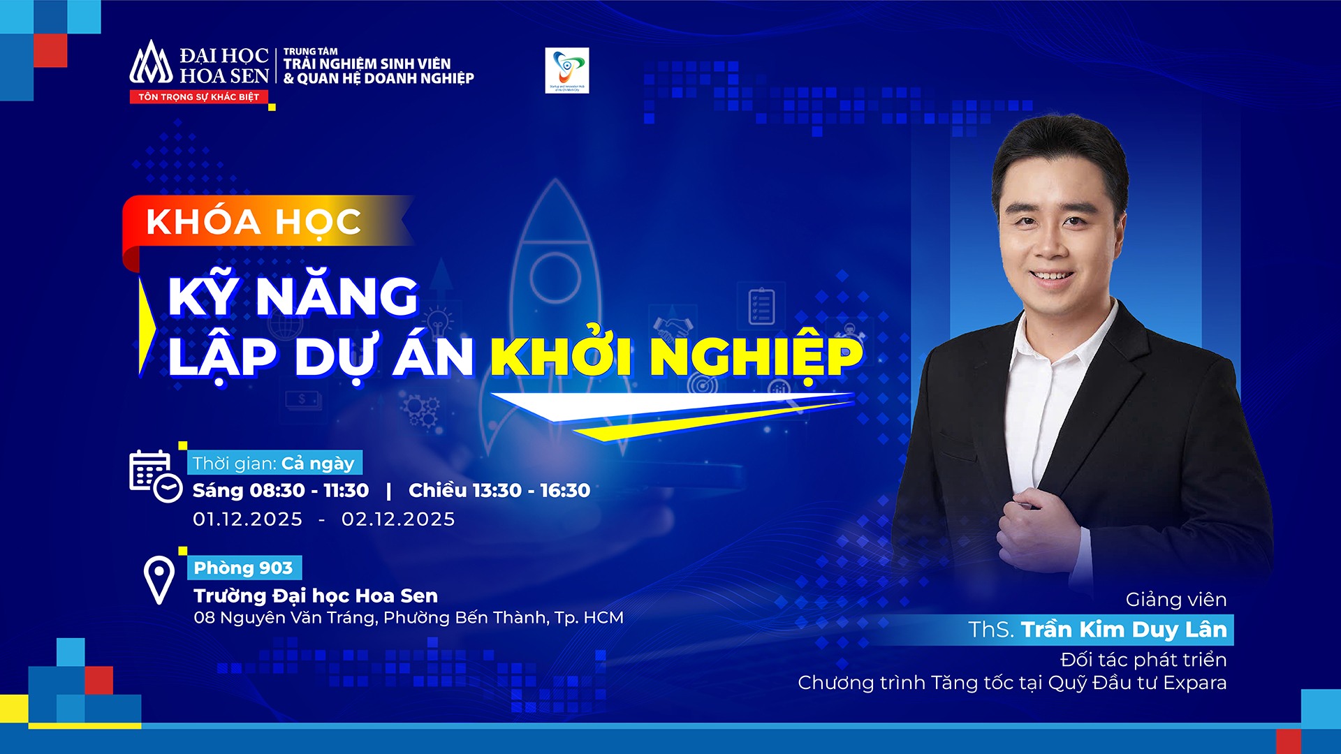 Khóa học nền tảng về khởi nghiệp cho người trẻ: Ý tưởng – Tài chính – Pháp lý