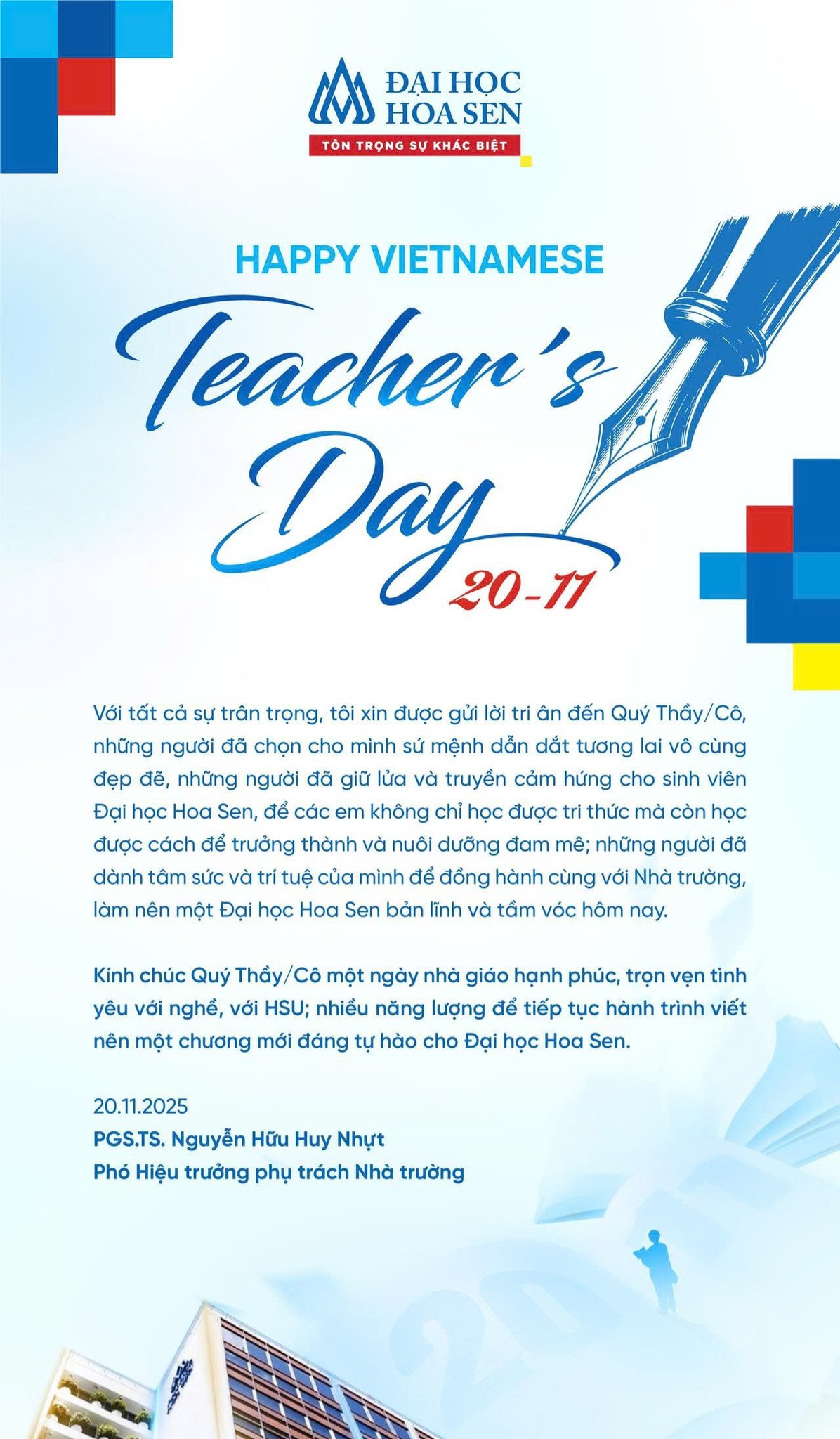 Gửi trao tri ân đến những người "Người đồng hành tri thức" tận tụy và đầy cảm hứng 20/11
