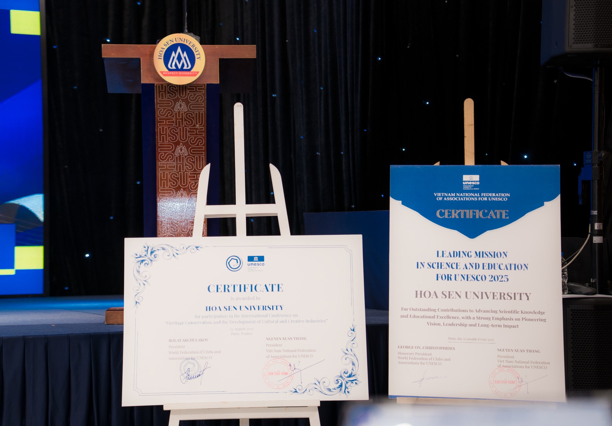 HSU Gains UNESCO Certificates, Elevating Global Status