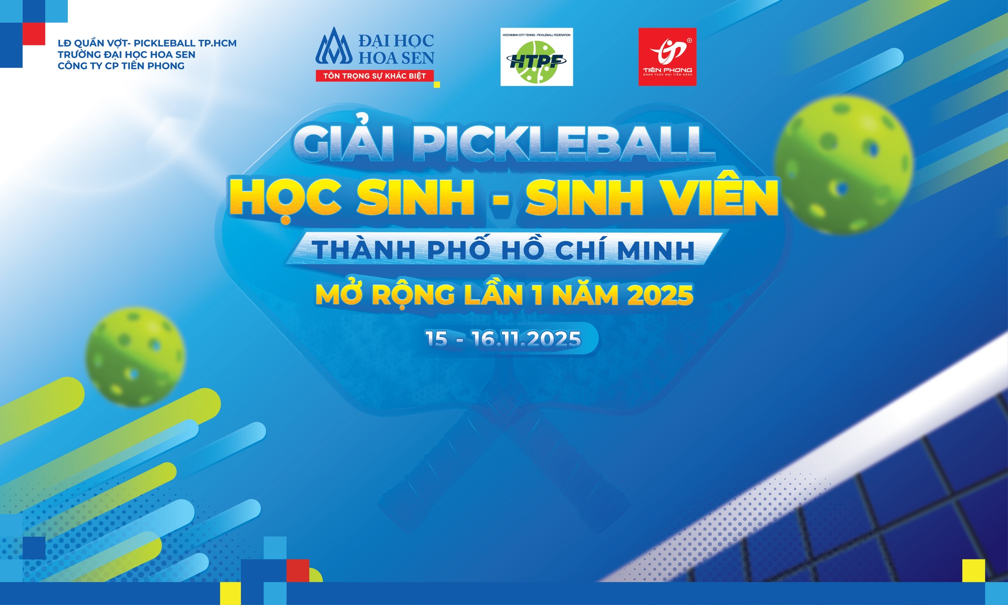 JOGARBOLA đồng hành cùng HSU, lan tỏa tinh thần thể thao học đường tại Giải Pickleball TP.HCM