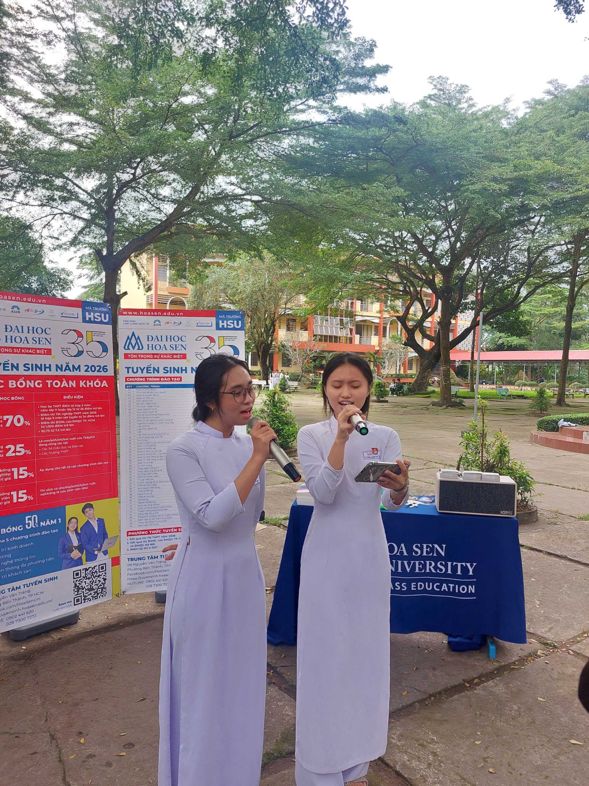 HSU đồng hành cùng học sinh THPT khu vực Tây Ninh qua hoạt động sáng tạo giờ ra chơi